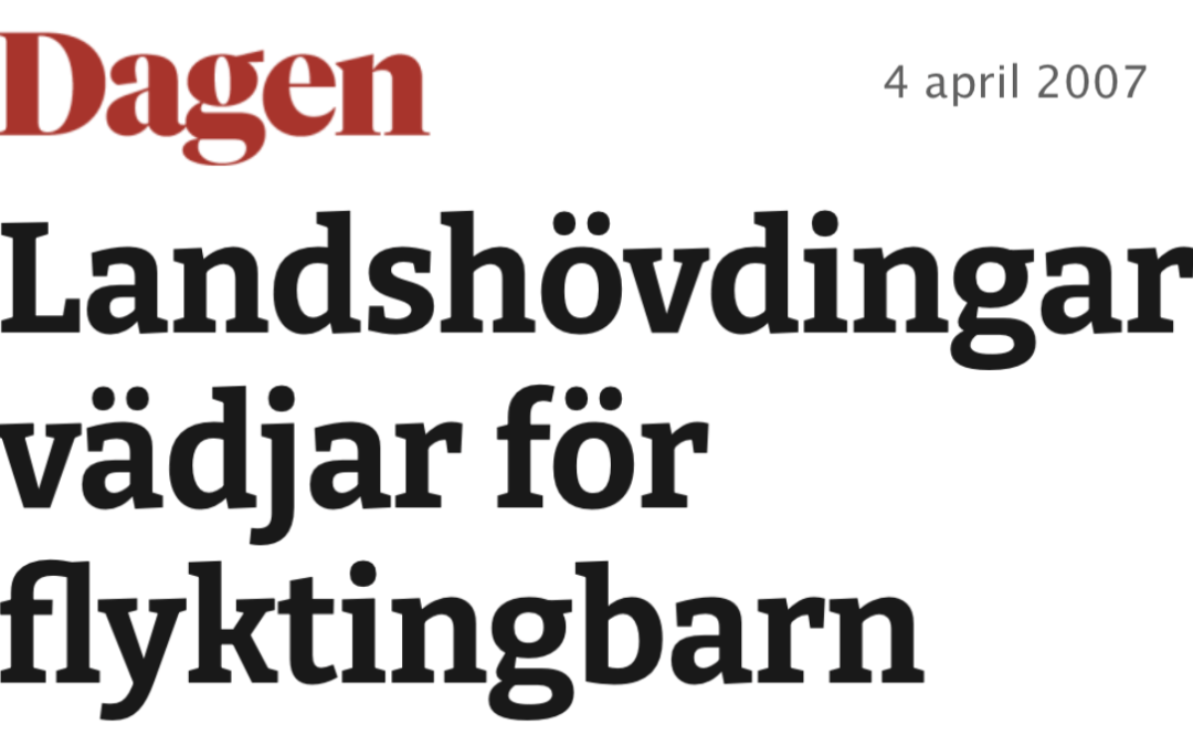 Tre landshövdingar vill att ansvaret för ensamkommande barn ska delas