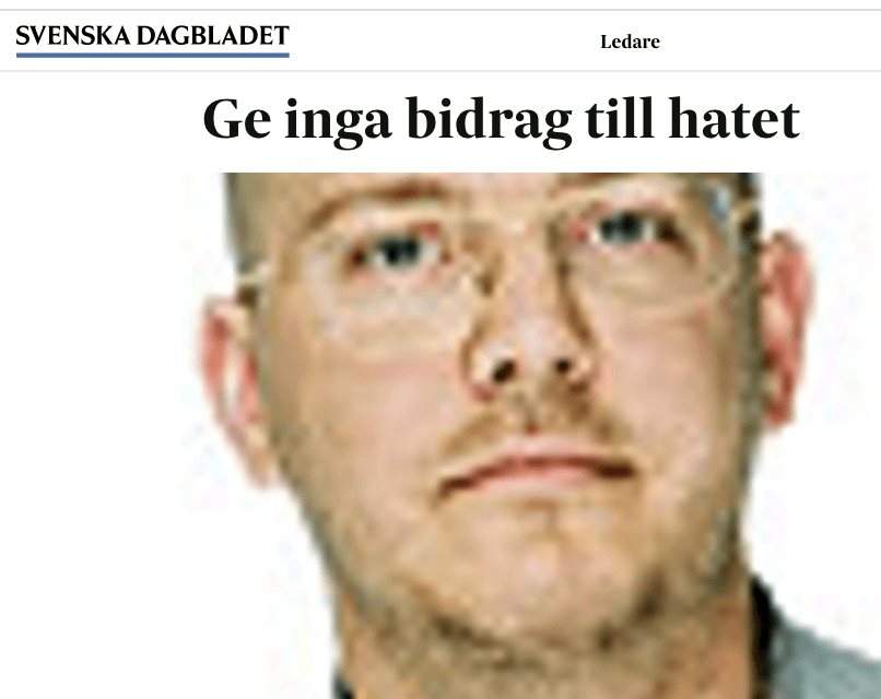 Svenska skattebetalare tvingas finansiera hatverksamhet riktad direkt mot dem själva…
