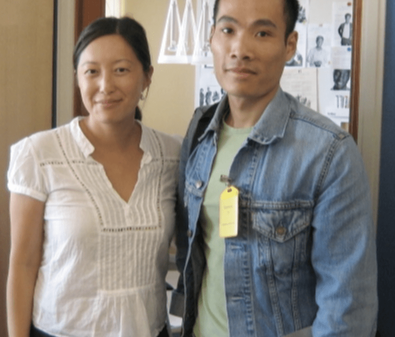 Thanh och jag äter lunch med Tove Lifvendahl