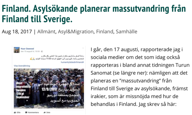 Ska nu Sverige ta ansvar också för irakier som fått avslag på sina asylansökningar i Finland?
