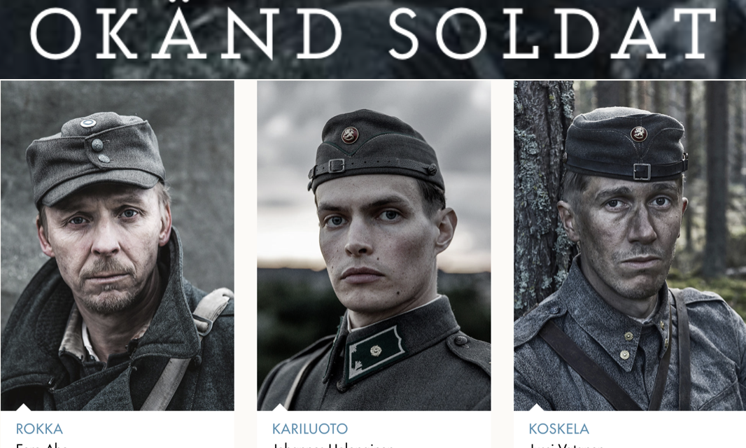 Finland. Specialvisning av storfilmen Okänd soldat.