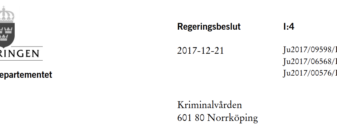 Kriminalvården ska bidra, tillse, redovisa, utvisa och avvisa samt ” bedriva arbete med jämställdhetsintegrering”