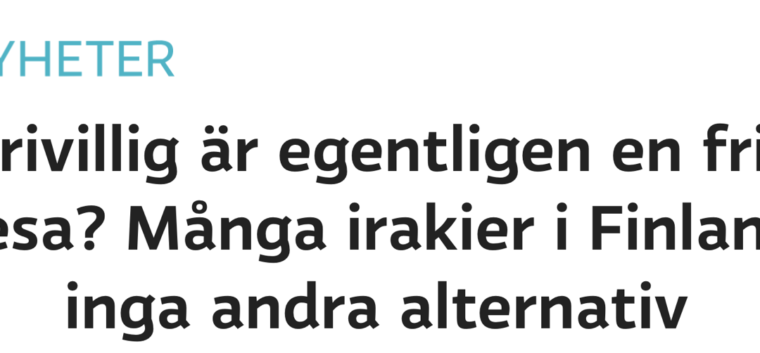 Finland. Semantik bör inte stå i vägen för korrekt rapportering.