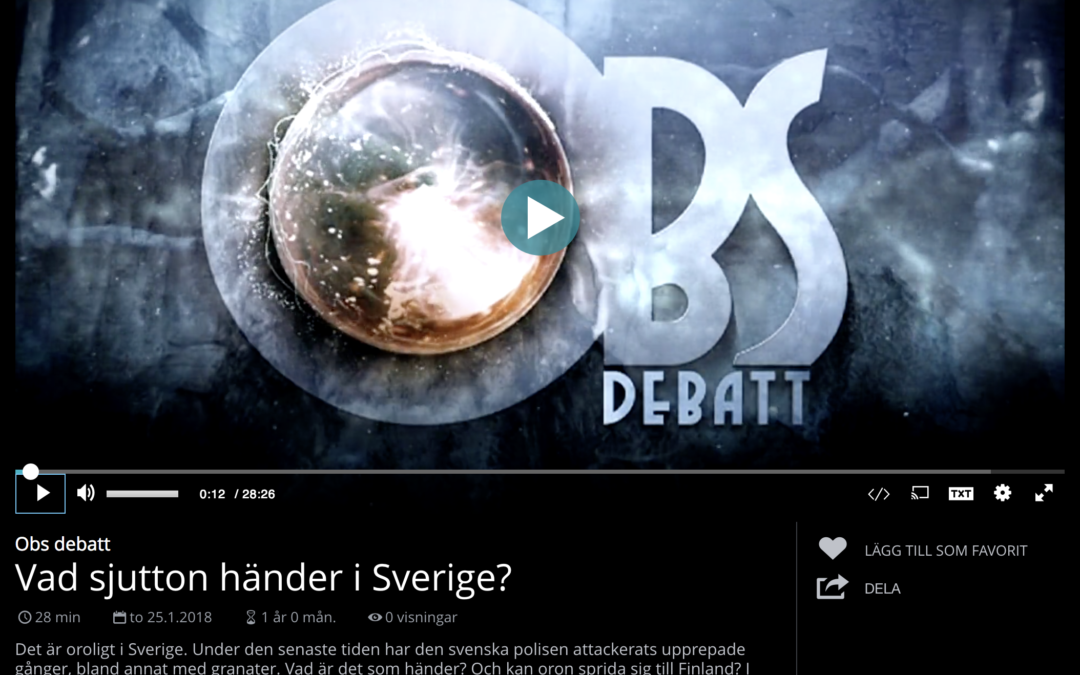 Finland. Varför finns det inget sådant här debattprogram i svensk tv?