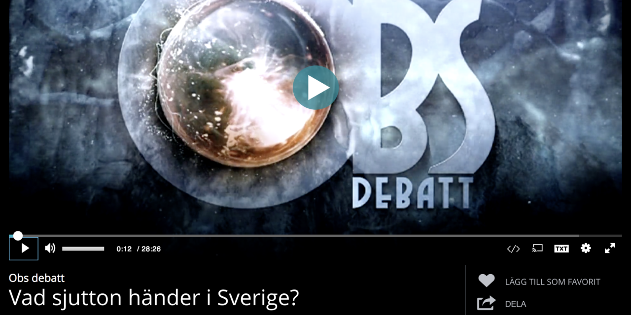 Finland. Varför finns det inget sådant här debattprogram i svensk tv?