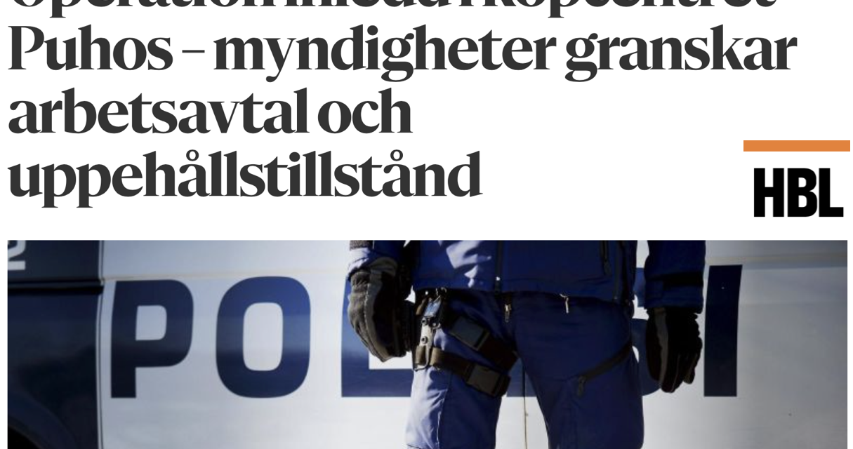 Finland. ”Utlänningsövervakning är lagstadgade uppgifter för polisen.”