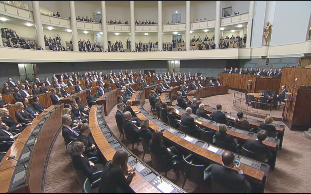 Finland. President Sauli Niinistös tal vid riksdagens öppnande.