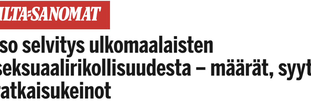 Finland. Vice statsminister Petteri Orpo: ”Det ska vara kristallklart att vi inte tolererar sexualbrott av personer som vill få vara i Finland. Den som inte följer lagar och regler har inte förtjänat skydd här.”