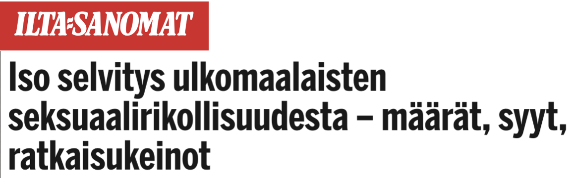 Finland. Vice statsminister Petteri Orpo: ”Det ska vara kristallklart att vi inte tolererar sexualbrott av personer som vill få vara i Finland. Den som inte följer lagar och regler har inte förtjänat skydd här.”