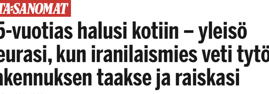 Finland. Om en grov våldtäkt mot minderårig.