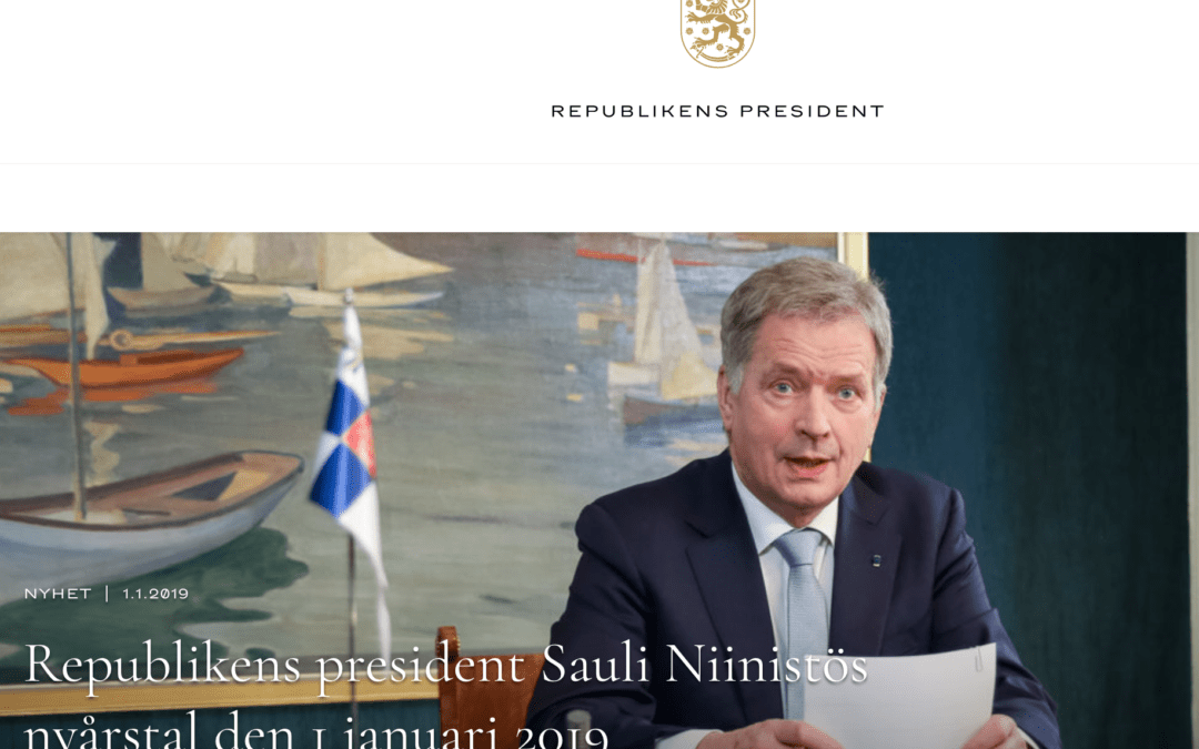 Finland. Republikens president i sitt nyårstal: ”Vi har sett hur vissa av dem som sökt skydd hos oss, och även fått det, själva har skapat otrygghet genom omänskliga gärningar.”