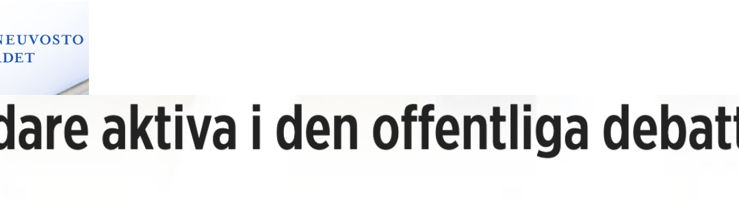 Finland. Regeringen: ”Många offentliga debatter kring temat EU under 2018”.