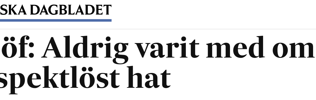 ”Respektlöst hat”? Debatten, tonläget och förståelsen av ords betydelse behöver skärpas.
