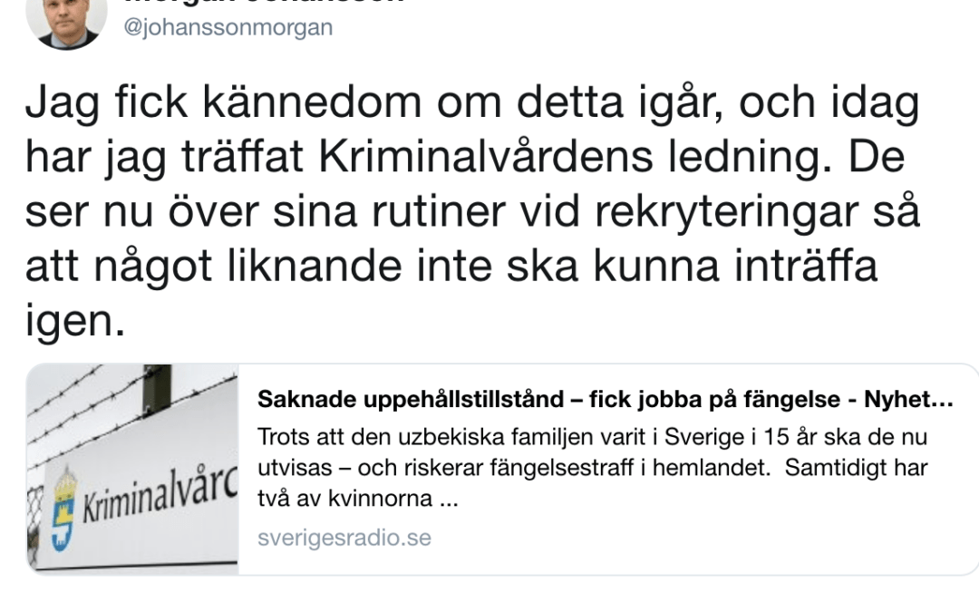 Också en justitieminister är väl ansvarig för vad han skriver under och godkänner?