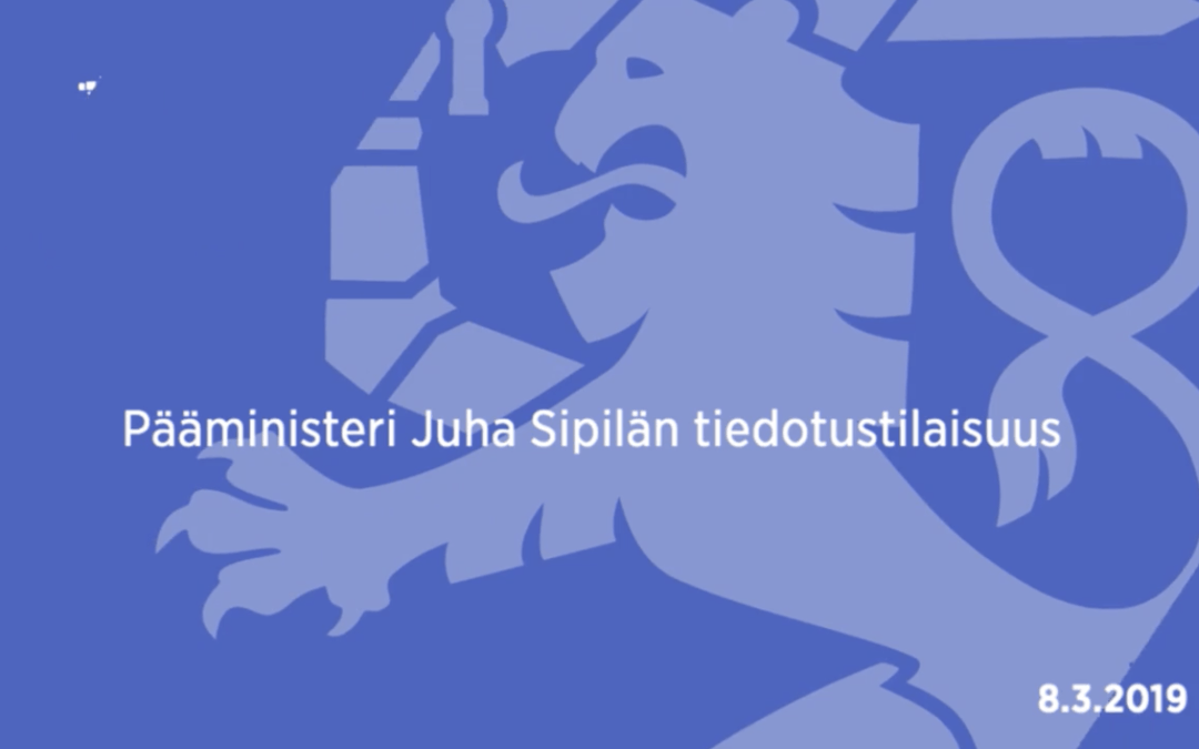 Finland. Statsminister Juha Sipilä: ”I politiken måste man ta ansvar för sina ord och sina handlingar – och för det som man inte gjorde. Jag tar mitt ansvar.”