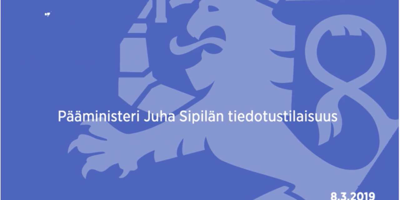 Finland. Statsminister Juha Sipilä: ”I politiken måste man ta ansvar för sina ord och sina handlingar – och för det som man inte gjorde. Jag tar mitt ansvar.”