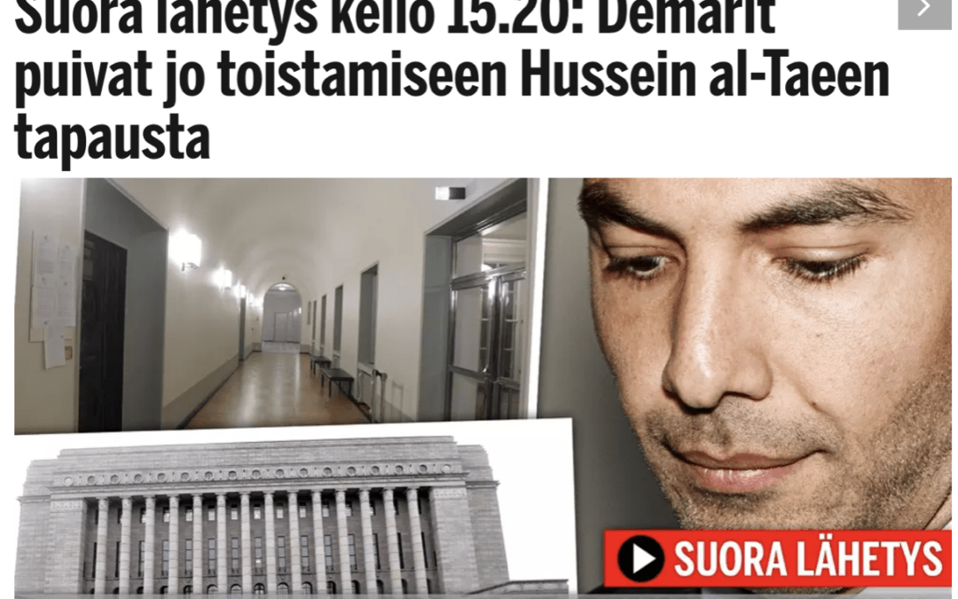 Finland. Socialdemokraterna tar upp fallet Hussein al-Taee på nytt.