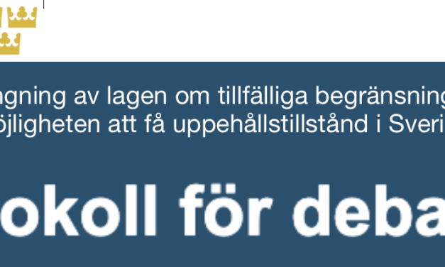 Något om vad som sades i riksdagsdebatten den 18 juni om ”förlängning av lagen om tillfälliga begränsningar av möjligheten att få uppehållstillstånd i Sverige”