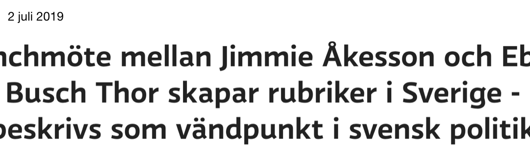 Finland. Kommentarer hos Yle om det omtalade politikerlunchmötet i Sverige.