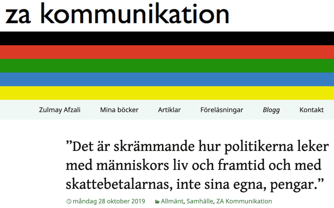 Zulmay Afzali skriver i Dagens Samhälle om den så kallade Nya gymnasielagen