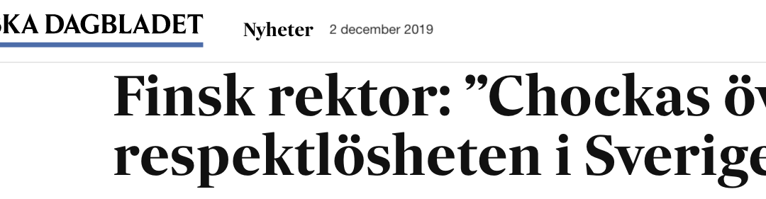 Sverige och Finland är som natt och dag på mängder av områden, inte minst skolans