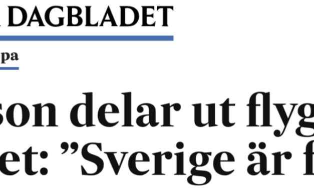 Finland. En svensk partiledare har uttryckt sig på ungefär samma sätt som Sveriges finansminister och även utrikesministeriet i Finland gjorde för några år sedan.