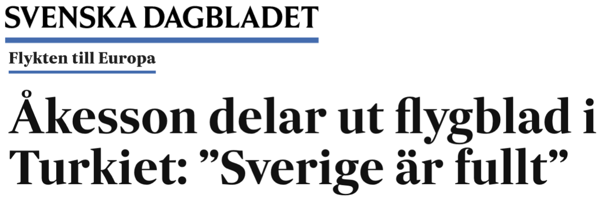 Finland. En svensk partiledare har uttryckt sig på ungefär samma sätt som Sveriges finansminister och även utrikesministeriet i Finland gjorde för några år sedan.
