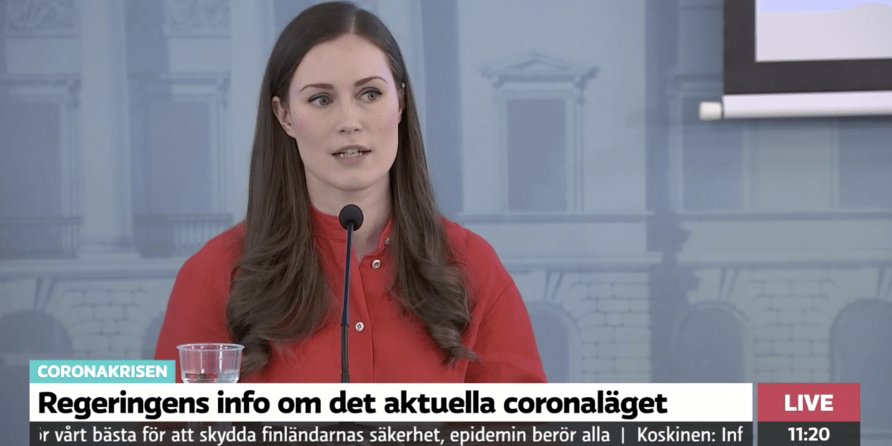 Finland. Från regeringens presskonferens med information om det aktuella coronaläget.