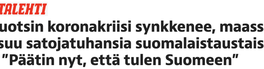 Finländare som bor i Sverige funderar nu på om de borde återvända till Finland på grund av corona-situationen.