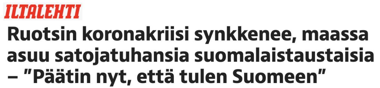 Finländare som bor i Sverige funderar nu på om de borde återvända till Finland på grund av corona-situationen.