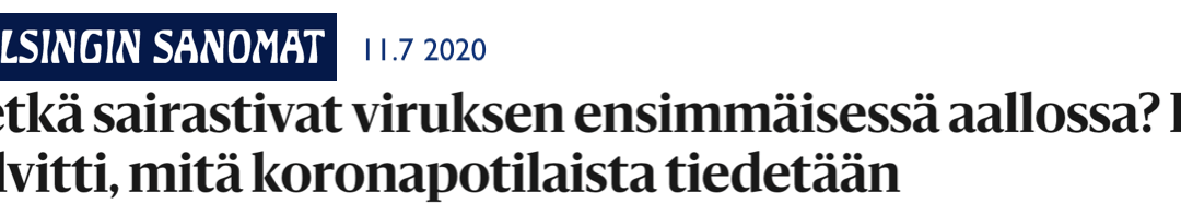 Finland. ”Särskilt underrepresenterade i Finlands coronastatistik är 60-75-år gamla, aktiva människor.”