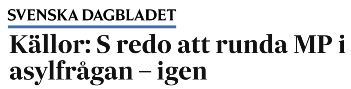 Oklart hur många och vilka som vistas i Sverige illegalt. Och: Håll Miljöpartiet och Centerpartiet borta från asyl- och migrationsområdet!