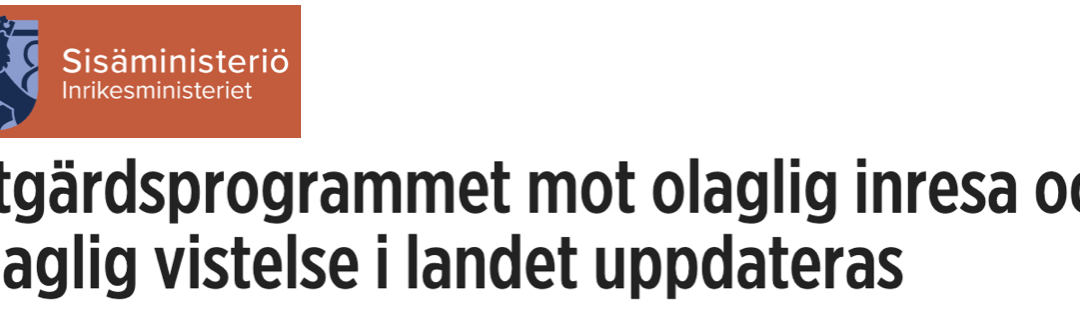 Finland. Om uppdateringen av åtgärdsprogrammet mot olaglig inresa och olaglig vistelse i landet för 2021–2024.