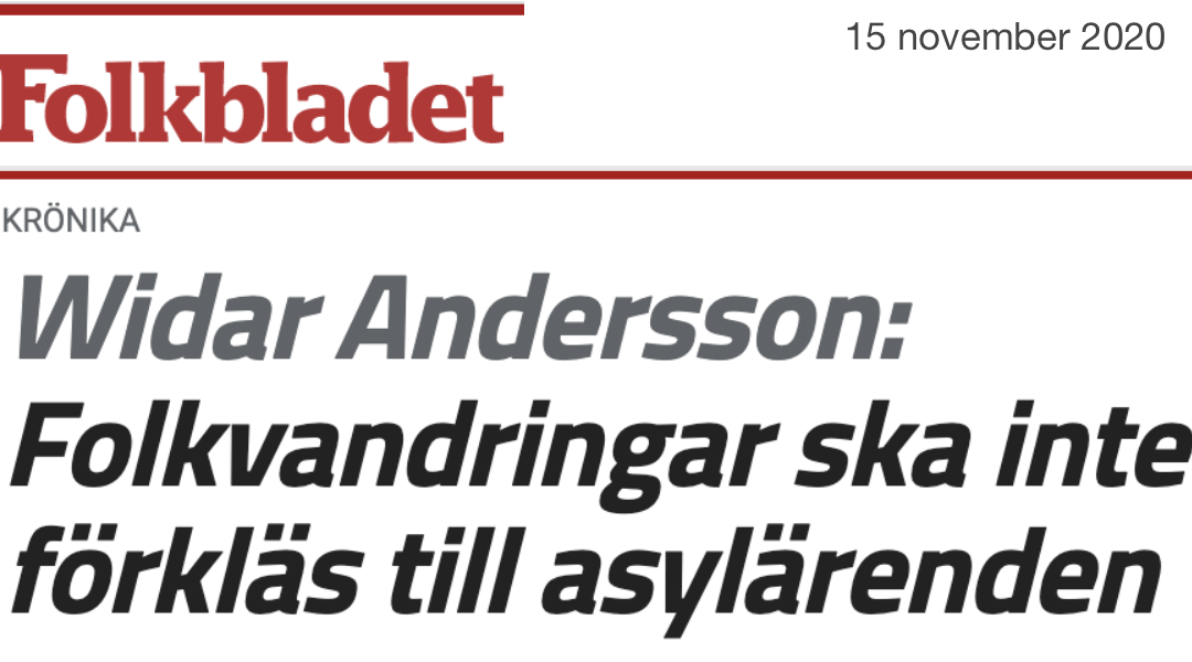 ”Folkvandringarna behöver därför vara i lagom omfattning. Annars finns snart inget att folkvandra till här uppe i norr.”