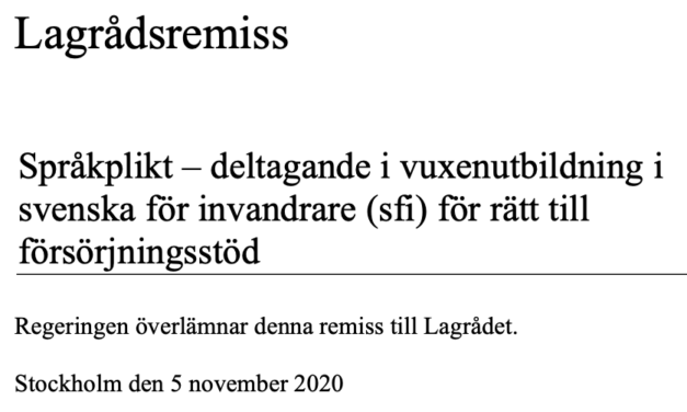 Språkkrav bör ställas för att man ska beviljas svenskt medborgarskap, inte för att man ska få socialbidrag.