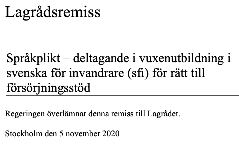 Språkkrav bör ställas för att man ska beviljas svenskt medborgarskap, inte för att man ska få socialbidrag.