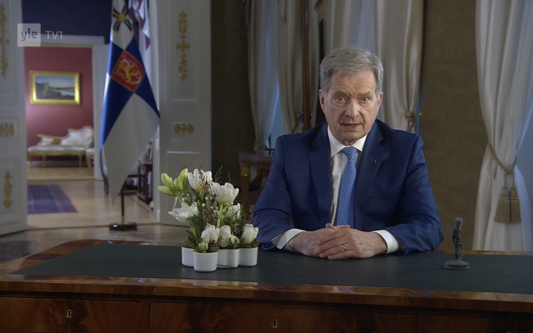 Finland. President Sauli Niinistös nyårstal till medborgarna.