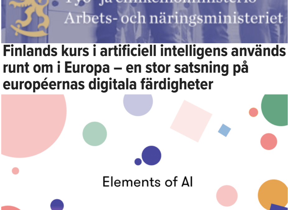 Finland. Kursen, där man lär sig grunderna i AI, artificiell intelligens, erbjuds gratis i 21 EU-länder. Också i Sverige.