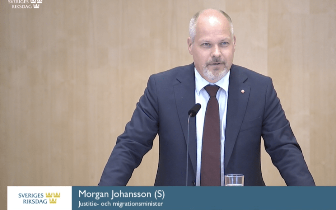 Justitie- och migrationsminister Morgan Johansson: ”Sedan kriget i Syrien har Sverige gett skydd åt 180.000 och det är jag stolt över.”