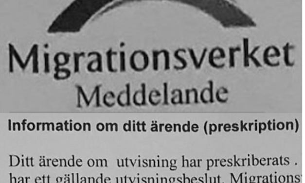 Migrationsverket till person som stannat olagligt i Sverige: ”Om du inte lämnar Sverige måste du legalisera din vistelse genom att söka uppehållstillstånd igen.”