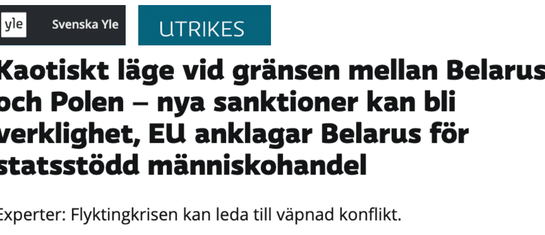 President Sauli Niinistö är orolig för att människorna som flugits till Belarus ska söka sig till Finland