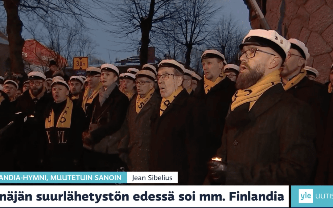 Finlandia/Ukraina utanför Rysslands ambassad i Helsingfors