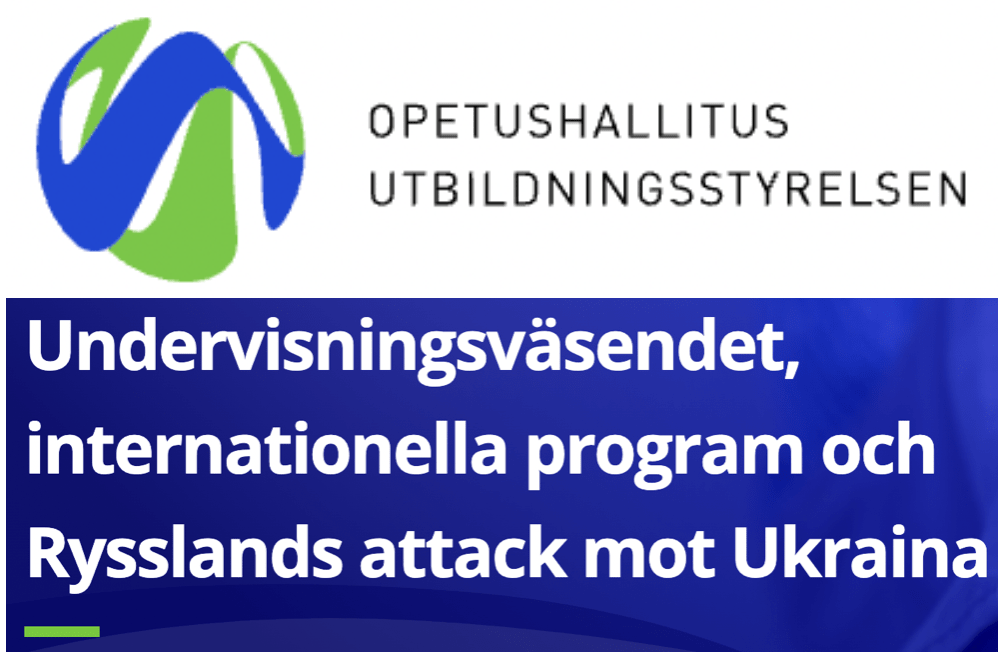 Om hur ukrainska barn och unga tas emot i skolor i Finland och om president Zelenskyjs önskan att Finland bidrar till att modernisera Ukrainas skolsystem efter kriget