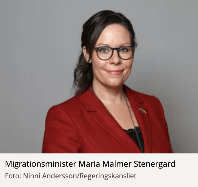 Migrationsminister Maria Malmer Stenergard: ”Svenskt medborgarskap bör kunna återkallas för personer som begått vissa grova brott, eller som mutat eller lurat sig till ett medborgarskap.”
