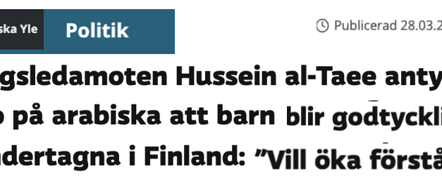 Finland. Hussein al-Taee i blåsväder igen – förlät SDP honom för lätt förra gången det stormade kring honom?