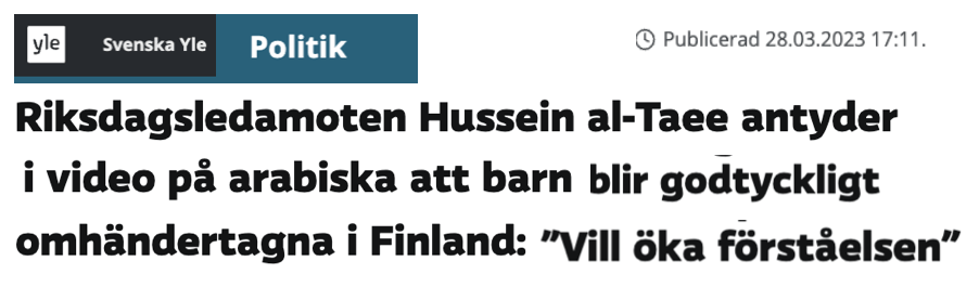 Finland. Hussein al-Taee i blåsväder igen – förlät SDP honom för lätt förra gången det stormade kring honom?