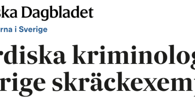 Tre kriminologer från Norge, Danmark och Finland, som Svenska Dagbladet talat med, beskriver gängbrottsligheten och skjutvåldet i Sverige med samma ord: skräckscenario.
